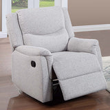 Manual Recliner With Upholstered Seat And Backrest Supportive Headrest