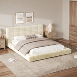Upholstered Platform Bed Frame With Tufted Headboard