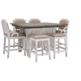 Westgate Pub Table 4 Stools & 2 Backless - WESTPB+WESTPUB+WGBBWx4+BARFBNWx2