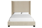 Upholstered Bed, Space-Saving Design