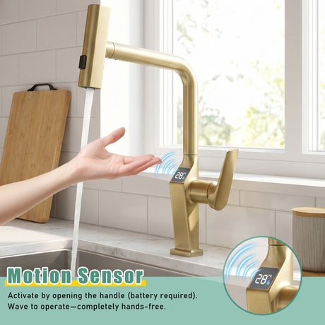Touchless Kitchen Faucet With LED Display