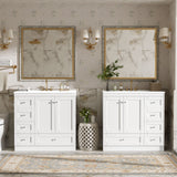Shaker Free Standing Bathroom Vanity Cabinet & Sink, Soft Close Drawers, Soft Close Doors