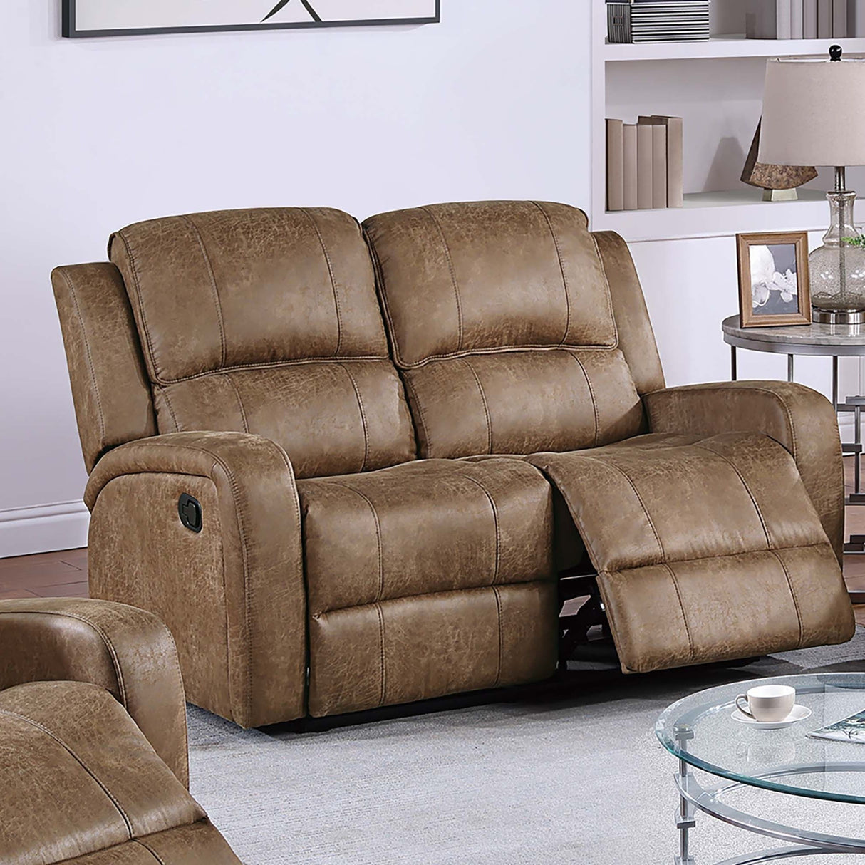 Modern Living Room Set With Square Armrest, Cushion Backrest