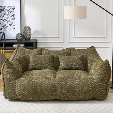 Comfortable Dual Beanbag Chair With High Resilience Foam Core For 2 People