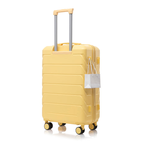 Hard Shell Luggage With Scratch Resistant Surface, 4 Wheels, Combination Lock & Side Hooks