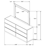 Beverly - 6 Drawer Dresser With Mirror - Walnut