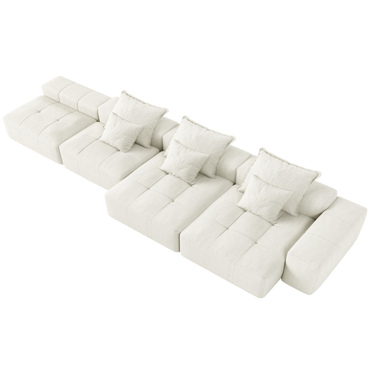 Modern Oversized Diy Combination Modular Sectional Sofa With Pillows