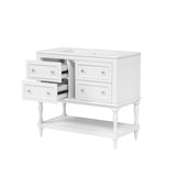 Bathroom Vanity With Medicine Cabinet, Storage Cabinet With 4 Drawers, Adjustable Shelf Mirror