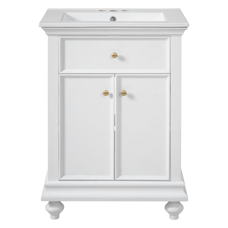 Modern Bathroom Vanity With Tip-Out Drawer And Soft-Close Hinges