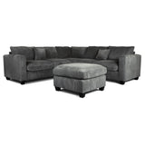 Modern Style L-Shaped Sectional Set With Ottoman