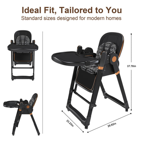 Convertible Baby High Chair To Rocker With 5 Point Harness