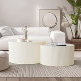 Wave Stripe Nesting Coffee Table (Set of 2)