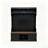 Farmhouse Hall Tree With Bench And Shoe Storage