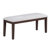Cushion Padded Seat Dining Room Bench - Walnut