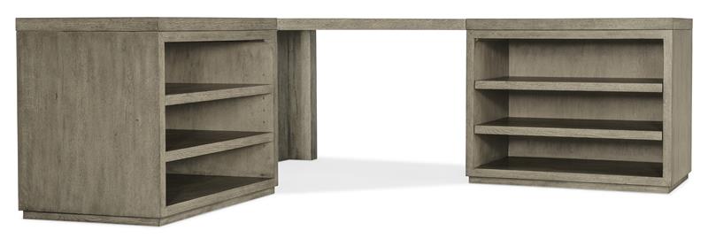 Linville Falls Corner Desk with Two Open Desk Cabinets - 6150-10937-85