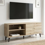 Amidon - TV Stand, With 2 Storage Shelves And 1 Cabinet
