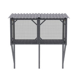 Premium Cat Window Box With Bug Proof Net For Large Indoor Cats Spruce Wood & Polyester - Antique Gray