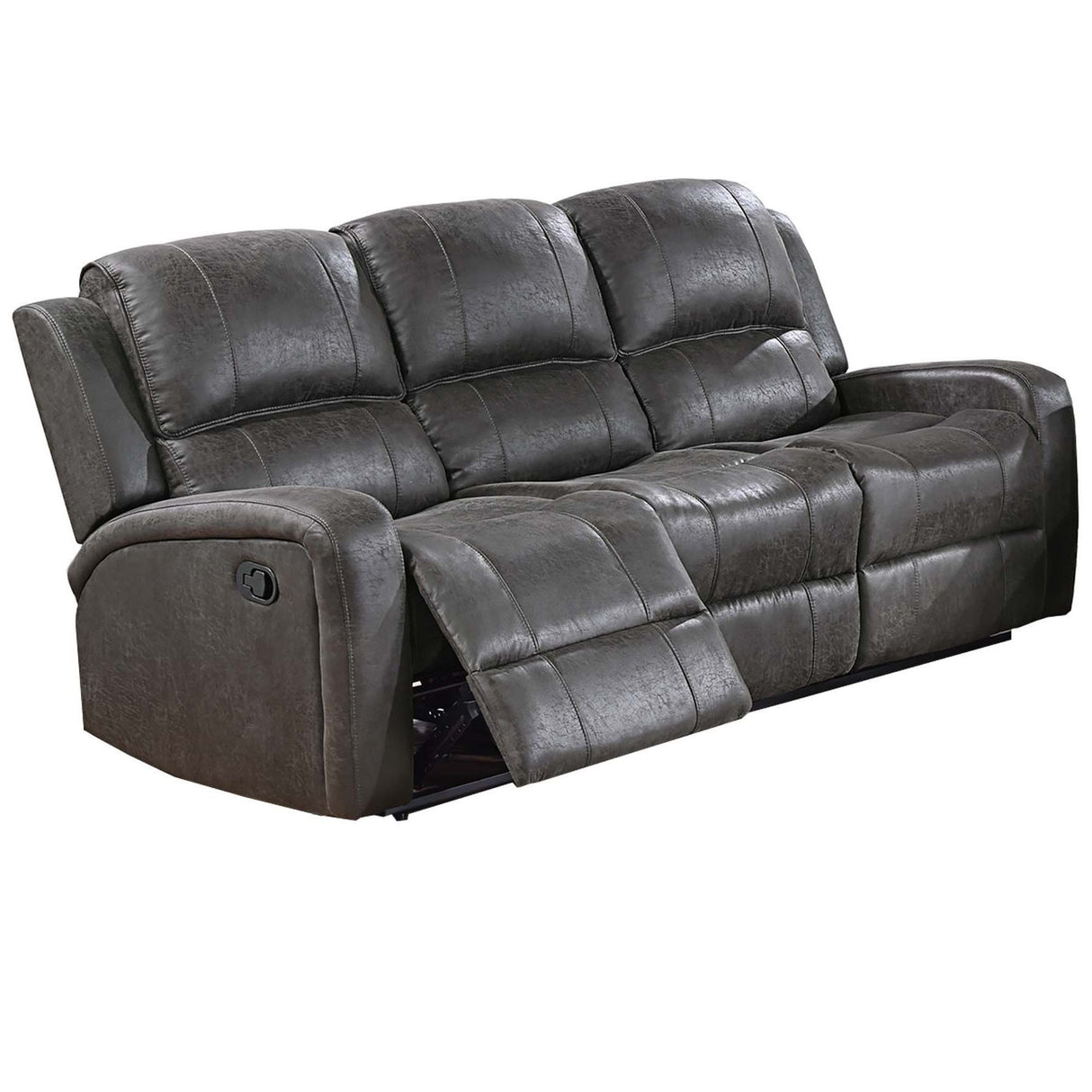 Modern Reclining Sofa With Padded Seat And Backrest