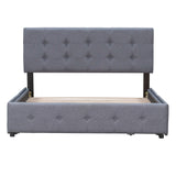 Upholstered Platform Bed With Classic Headboard And Drawers, No Box Spring Needed