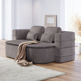 2 In 1 Foldable Sofa Bed With Multi Functional Blanket, Floor Lounge Sofa