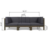 Oana - 3 Piece Sofa Set With Water Resistant Cushions