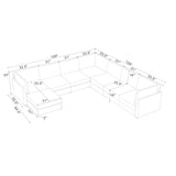 Modern Reversible Modular Sectional