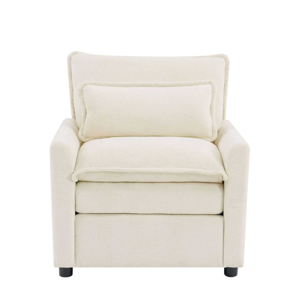 Modern Single Seat Accent Chair With Side Storage Pockets