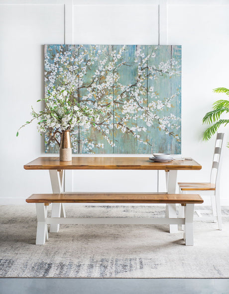 Saison Cherry Blossom Canvas Print, Wall Decor For Living Room (Set of 4) - Multicolor