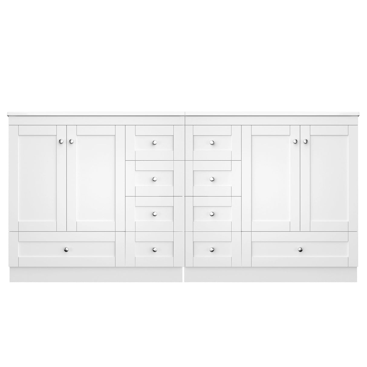 Shaker Free Standing Bathroom Vanity Cabinet & Sink, Soft Close Drawers, Soft Close Doors