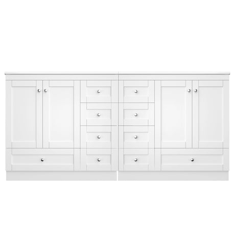 Shaker Free Standing Bathroom Vanity Cabinet & Sink, Soft Close Drawers, Soft Close Doors