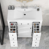 Modern Bathroom Vanity With Sink Combo, 6 Drawers And 1 Cabinet