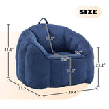 Giant Bean Bag Chair Sofa For Living Room - Dark Blue