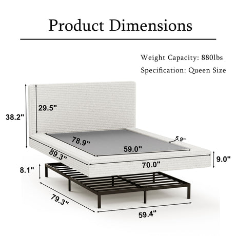 Airframe - Upholstered Bed Frame, Cloud Soft Headboard