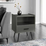 Modern Accent Table With Storage Drawer