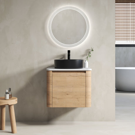 Wall Mounted Bathroom Vanity & Art Sink & 1 Soft Close Door