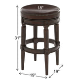 Rustic Elegance Backless Swivel Stool