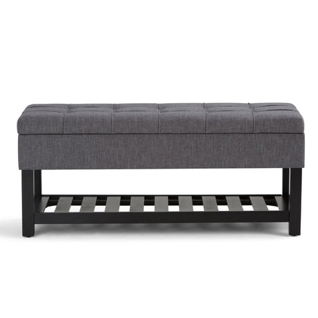 Saxon - Upholstered Transitional Storage Ottoman Bench