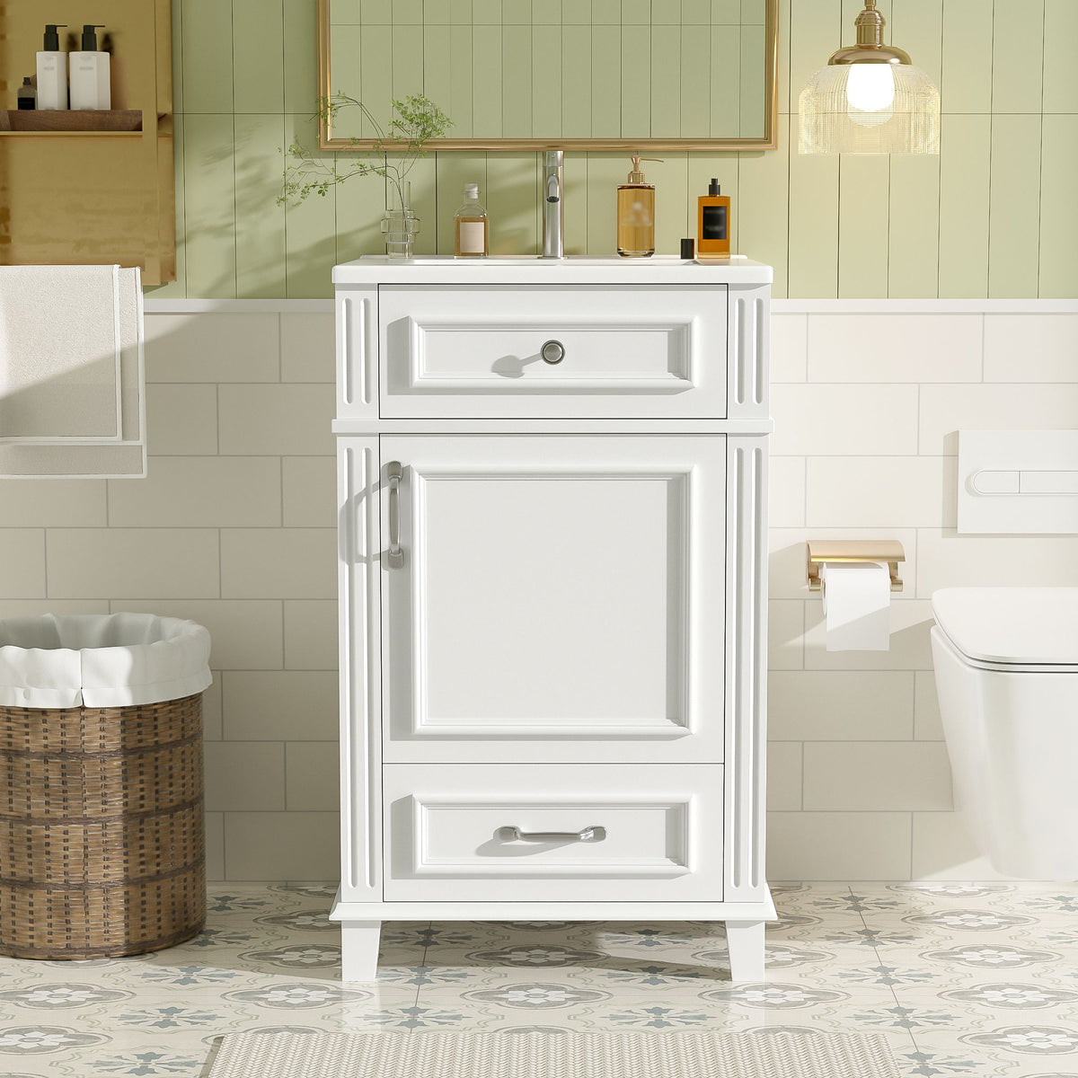 Bathroom Vanity With Sink, Drawer & Soft Closing Door