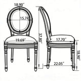 Upholstered With Round Back Dining Chairs (Set of 2)