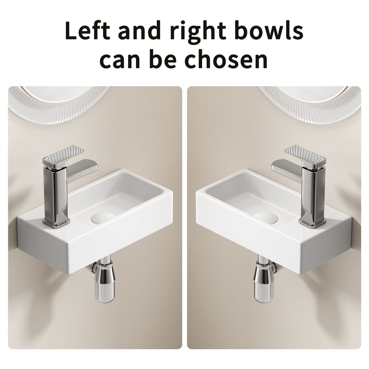Wall Mounted Bathroom Sink With Faucet And Drain
