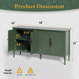 Vintage Buffet Cabinet With Adjustable Shelves
