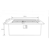 Rectangular Propane Gas Fire Pit Table With 60000 Btu For Outdoor Spaces - Light Gray