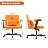 Criss Cross Armrest Office Chair With Wheels