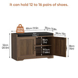 Entryway Shoe Bench With Double Doors
