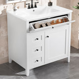 Bathroom Vanity With Sink, 3 Drawers And Adjustable Shelf, Freestanding Storage Unit