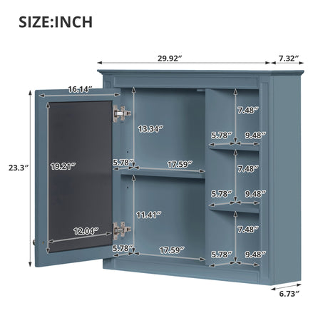 Modern Wall-Mounted Medicine Cabinet With Mirror