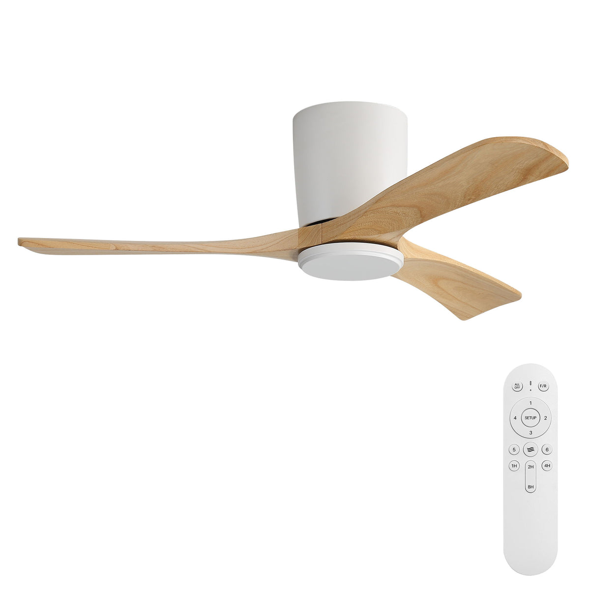 42" Flush Mount Ceiling Fan With 3 Blades, DC Reversible Motor