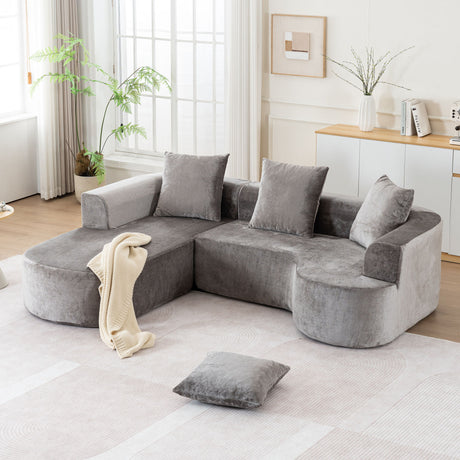 Modular Sectional Sofa With L Shape Chaise With Deep Seat