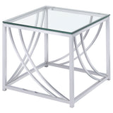 Kempton - 3 Piece Coffee And End Table Set - Chrome