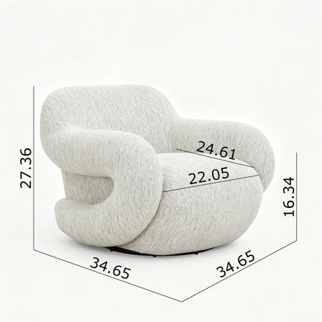 Swivel Chair - Light Gray